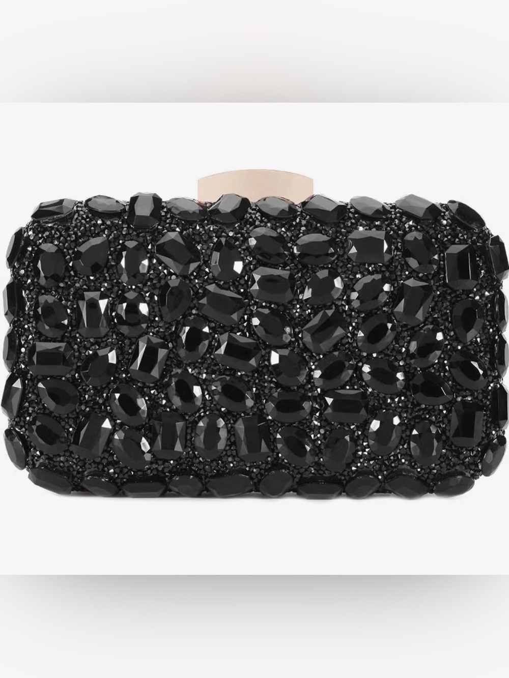 Black Jeweled Evening Clutch - Designer Style